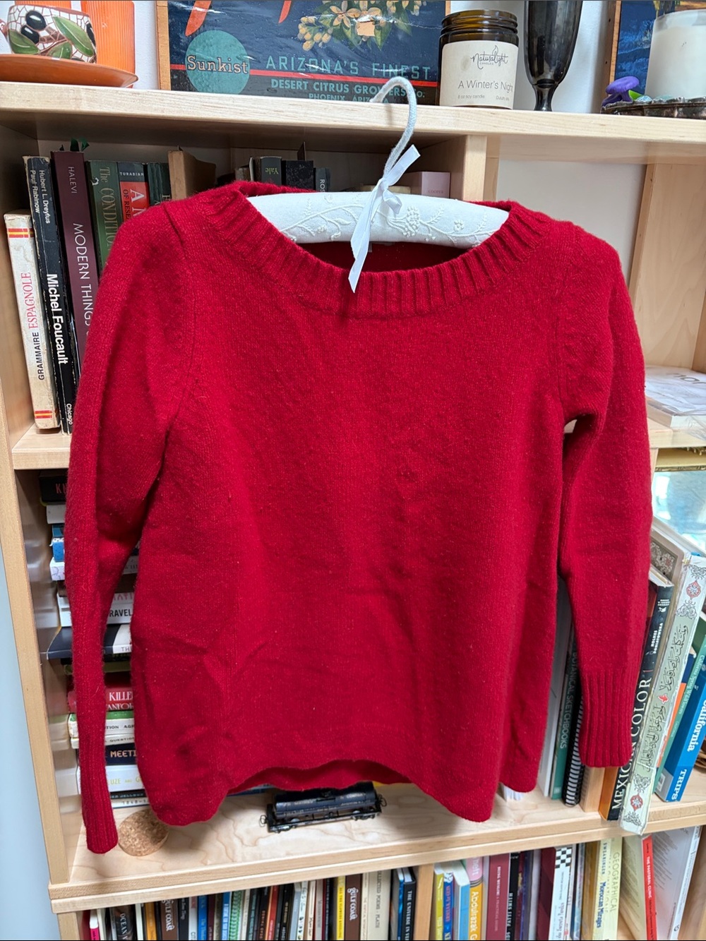 Jigsaw Red Women's Crewneck Sweater
